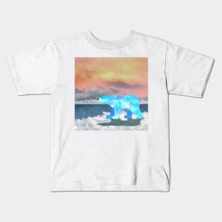 Chilly Polar Bear - Sunset Kids T-Shirt